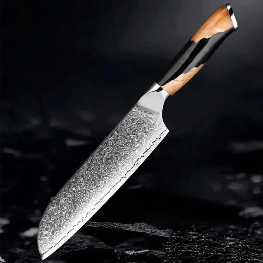 Damascus Steel Chef Knife • Diamond by Bravus Blades