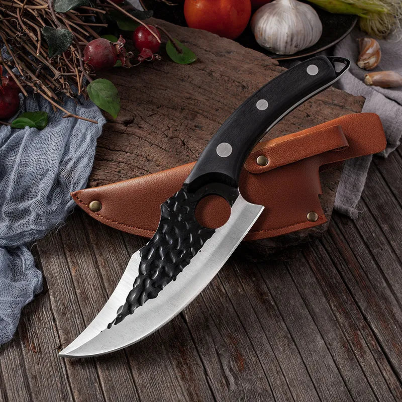 Hand-Forged Professional Knife + Free Sheath • Maori Bravus™ Knife