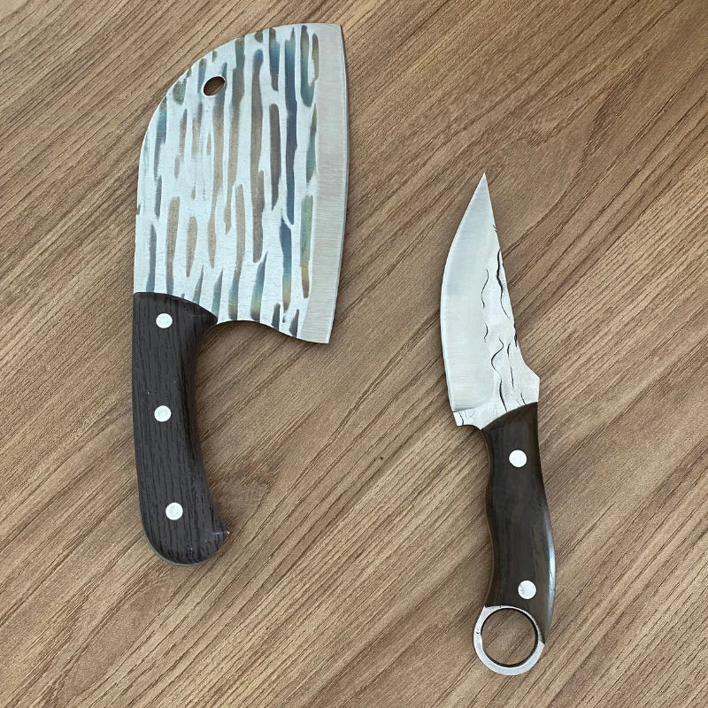 Professional Knife and Cleaver Combo + 2 Sheaths • Master Combo by BRAVUS