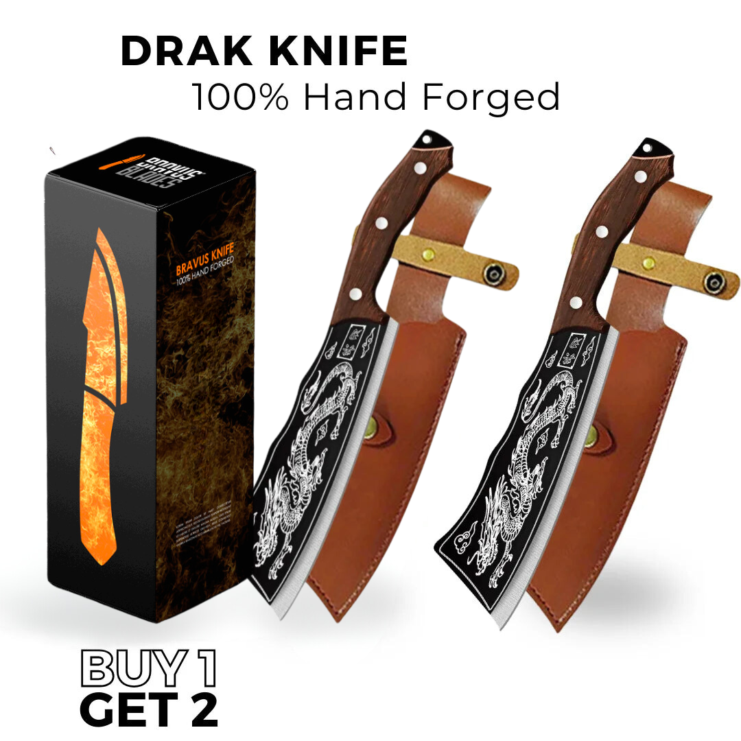 (BUY 1 GET 2) DRAK KNIFE BRAVUS™ • 100% HAND FORGED