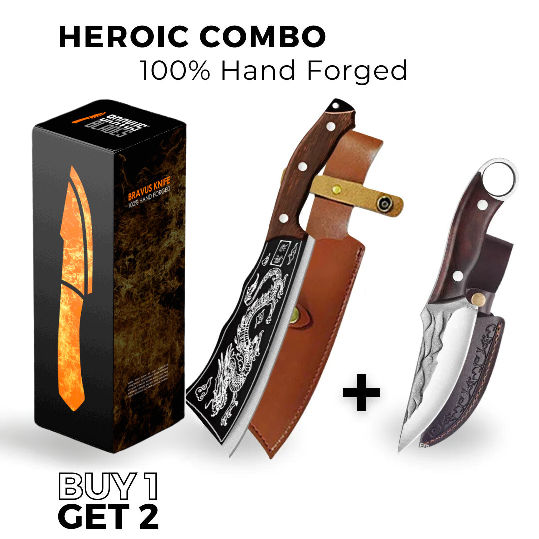 (BUY 1 GET 2) HEROIC COMBO BY BRAVUS™ • 100% HAND FORGED