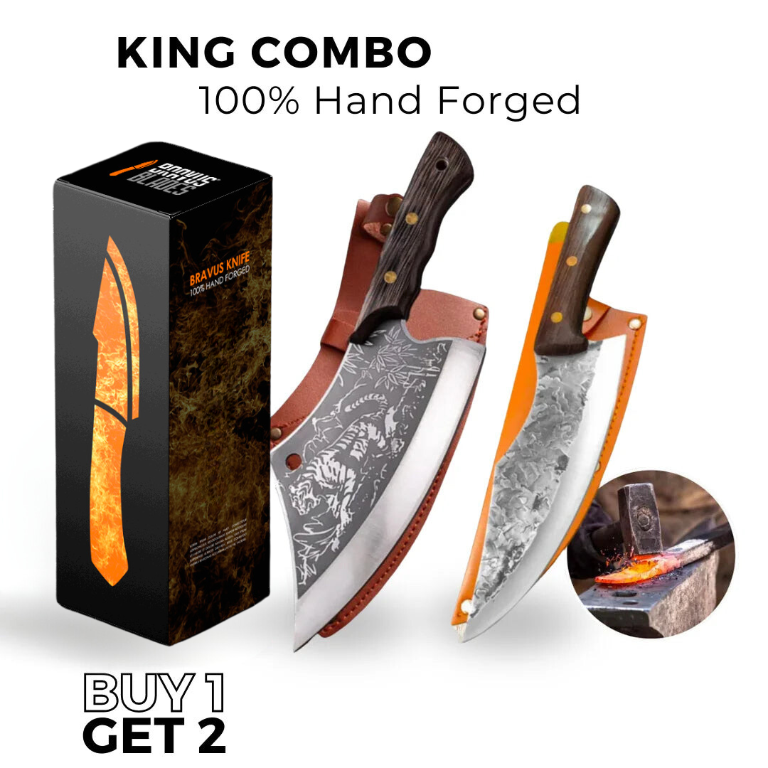 (BUY 1 GET 2) KING COMBO BY BRAVUS™ • 100% HAND FORGED