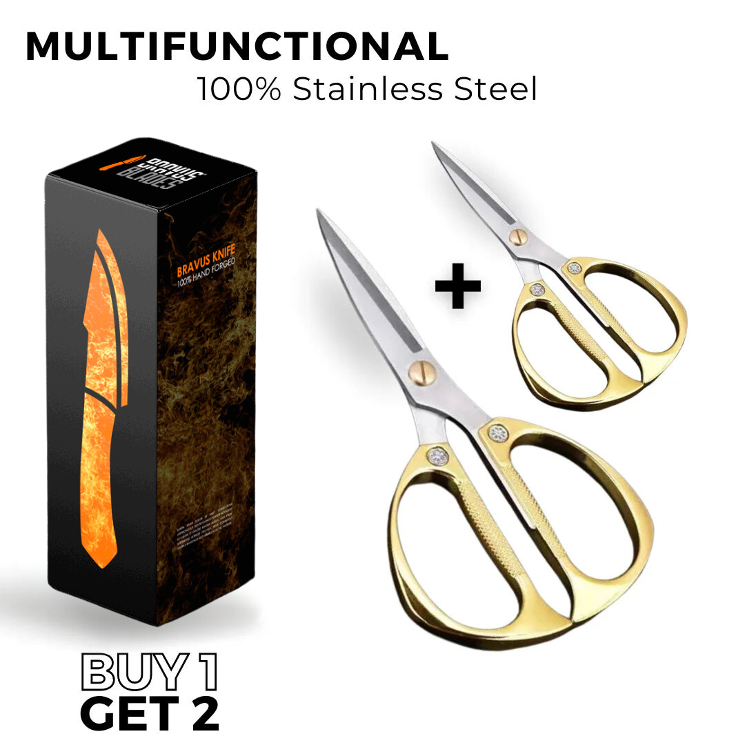 (BUY 1 GET 2) Multifunctional Stainless Steel Scissors • Premium Material