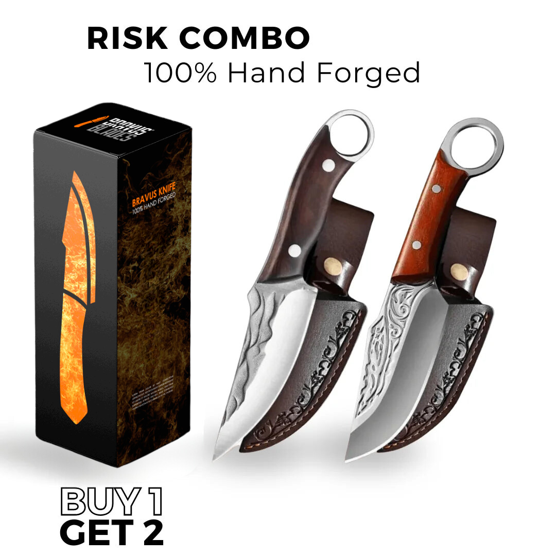 (BUY 1 GET 2) RISK COMBO BY BRAVUS™ • 100% HAND FORGED