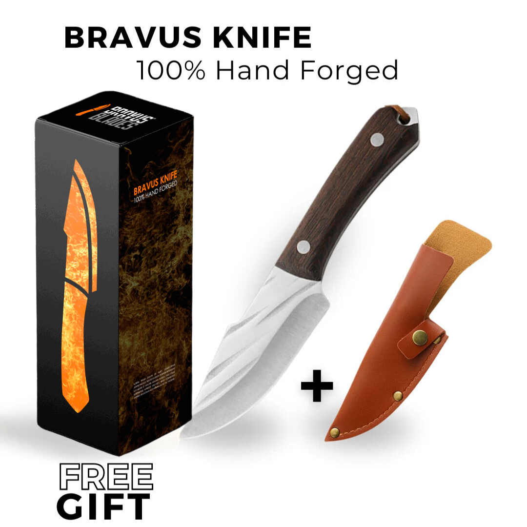 BRAVUS KNIFE™ • 100% HAND FORGED (+FREE GIFT)