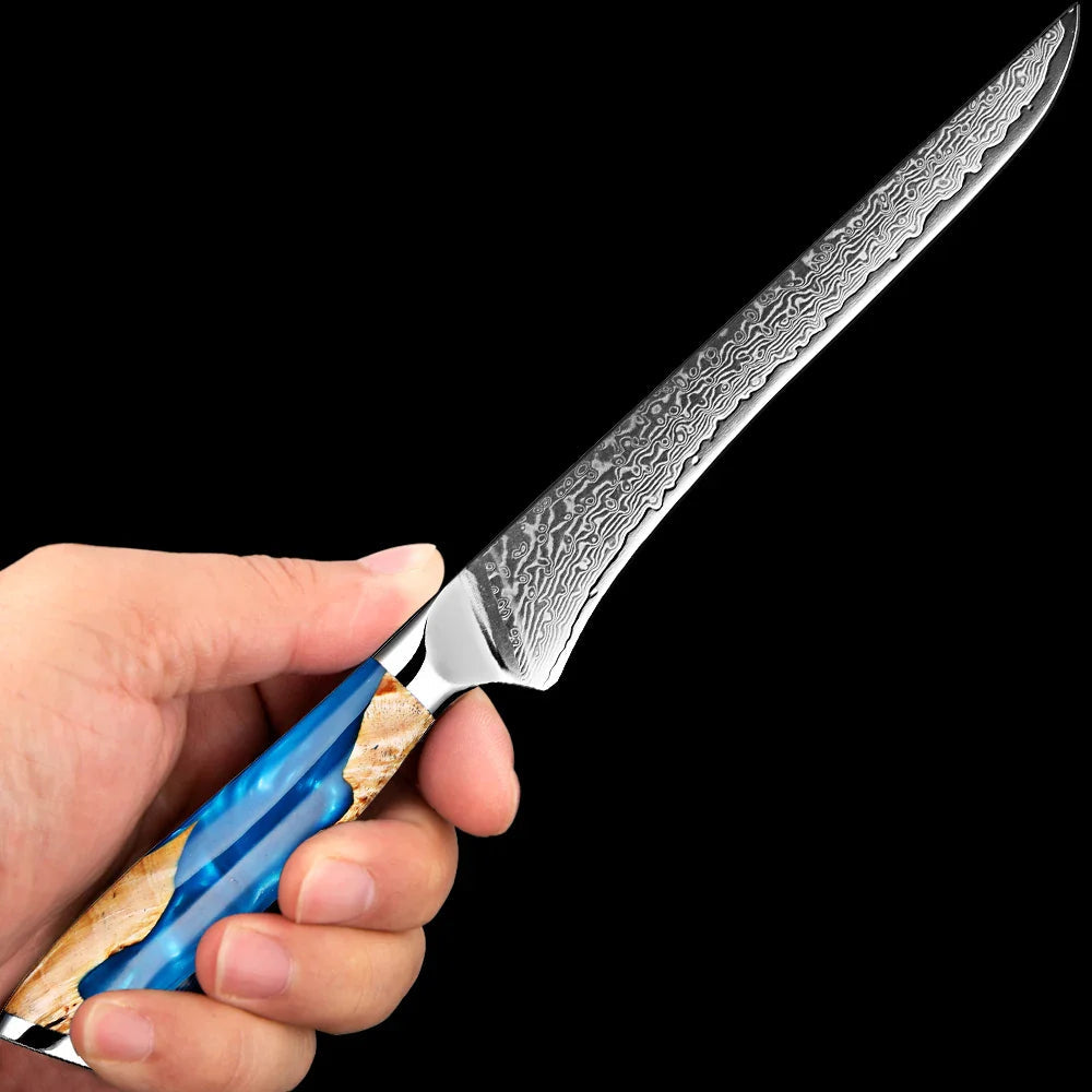 100% VG10 Damascus Steel Professional Knife • Ocean Deboning Knife