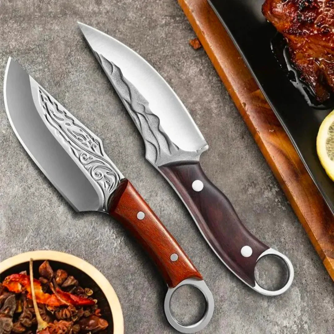 Hand-Forged Knife Combo + 2 Sheaths • Risk Combo by BRAVUS