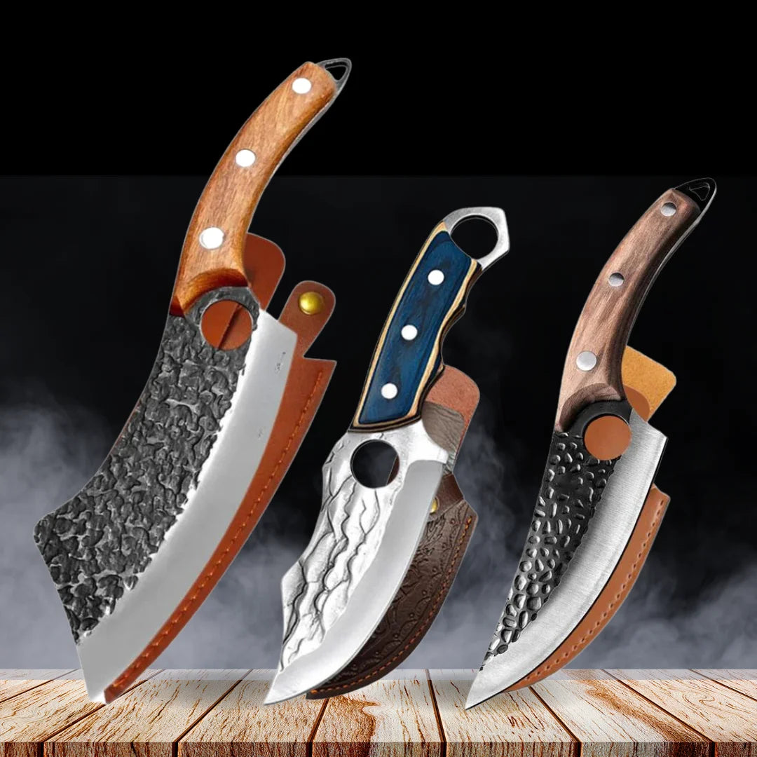 Hand-Forged Knife Combo + 3 Sheaths • Grant Combo by BRAVUS